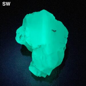 66 Carat Fluorescent Phosphorescent Green Fluorite Crystal From Gilgit Pakistan