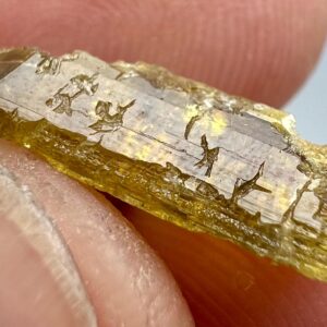 4 Carat Green Vesuvianite Crystal With Garnet From Pakistan