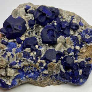 Lazurite Crystal Mineral Specimen with Forsterite, Phlogopite & Pyrite