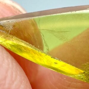 1.5 Carat Freeform Faceted Green Sphene Rare Cut Gemstone From Pakistan