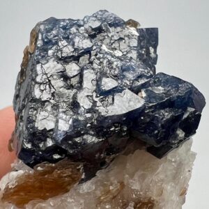 124 Carat Blue Spinel Crystal Specimen: Clinohumite & Fluorescent Phlogopite