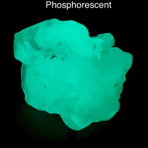 34 Carat Fluorescent Phosphorescent Green Fluorite Crystal From Gilgit Pakistan