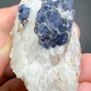 332 Carat Terminated Blue Spinel Crystal Specimen With Fluorescent Phlogopite From Pakistan