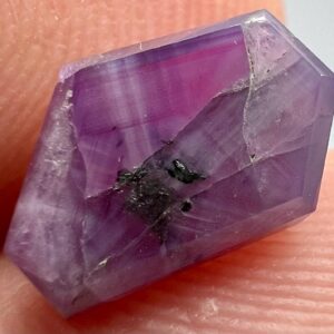2.5 Carat Natural Fluorescent Kashmir Sapphire Hexagonal Trapiche From Kashmir Pakistan