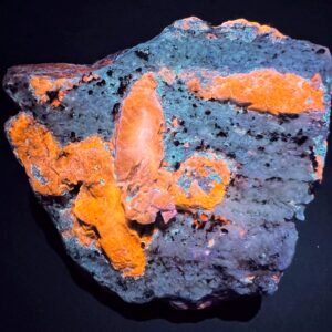 Fluorescent Afghanite Crystal Specimen with Phlogopite, Calcite, Lapis Lazuli & Pyrite