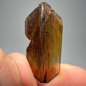 2.20ct Double Terminated Red Brookite Crystal from Pakistan | Natural Titanium Mineral Specimen