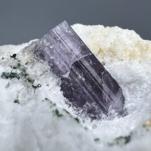 206 Gram Scapolite Crystal with Epidote on Matrix – Rare Collector Specimen from Badakhshan Afghanistan