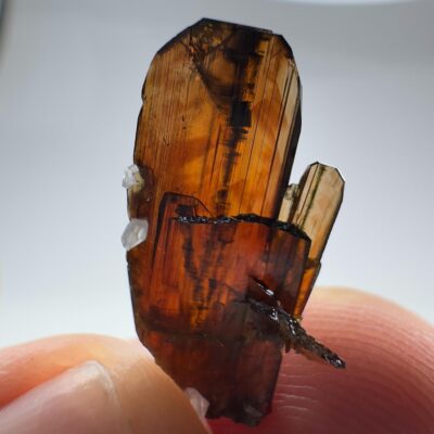 Red Brookite Crystal with Quartz – Pakistan Titanium Mineral Specimen