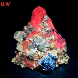 132 Ct Fluorescent, Blue Hackmanite, W/ Afghanite, Phlogopite & Pyrite On Matrix From Badakhshan Afghanistan