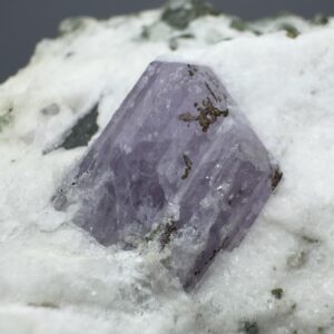 613 Gram Fluorescent, Purple, Scapolite, Natural, Crystals, W/ Epidote On Matrix From Badakhshan Afghanistan