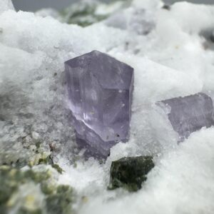 702 Gram Fluorescent Scapolite Crystals with Epidote on Matrix from Afghanistan – Rare Collector Specimen