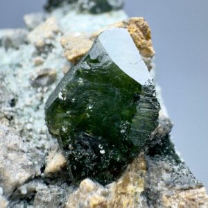 157 Gram Green Sphene Crystals on Matrix from Gilgit Pakistan – Rare Titanite Collector Specimen
