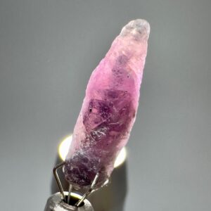 12.40 Ct Natural Fluorescent Pink Sapphire Crystal from Badakhshan Afghanistan – Rare Collector Mineral Gemstone