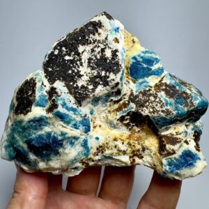 534 Gram Fluorescent Sodalite Crystals, With Unknown Phosphorescent Minerals, Gonnardite & Pyrite From Badakhshan Afghanistan