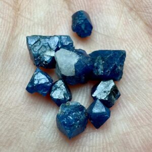 9.20 Ct Top Blue Spinel Crystals Lot – Collector Crystals From Skardu Pakistan