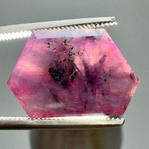 11.50 Carat Kashmir Pink Sapphire Slice: Natural Trépiche Corundum