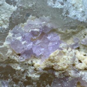 Fluorescent Purple Apatite Crystals on Quartz Matrix - Kunar Afghanistan