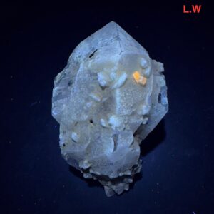 Fluorescent Apatite Crystals on Quartz Matrix: Tourmaline & Rutile, Skardu Pakistan