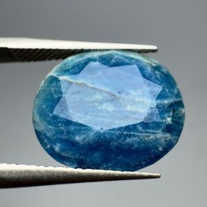 7.05 Carat Faceted Fluorescent Green Sodalite Cut Gemstone  From Badakhshan Afghanistan