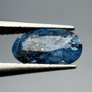 1 Carat Faceted Fluorescent Afghanite Cut Gemstone W/ Pyrite Inclusion From Badakhshan Afghanistan
