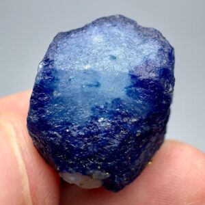 38 Carat Fluorescent Afghanite Crystal With Lazurite Coated Pyrite From Badakhshan Afghanistan