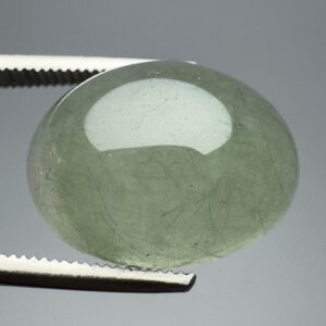 7.20 Carat Chlorine Quartz With Needles Inclusion Cabochon From Pakistan