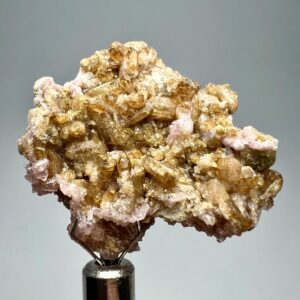 46 Childrenite Eosphorite With Rose Quartz Crystals On Matrix From Afghanistan