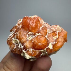 137g Peach Sodalite Fluorescent Phosphorescent Crystals with Hyalite & Pyrite on Matrix – Rare Mineral Specimen