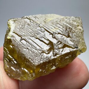 81 Carat Sphene (Titanite) Crystal: Rare Needle Inclusions, Zagi Pakistan