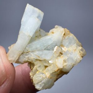 75 Carat Terminated Aquamarine Crystals Bunch from Skardu Pakistan – Natural Collector Mineral Specimen