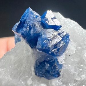 227 Gram Terminated Fluorescent Blue Spinel Crystals Specimen From Pakistan