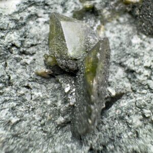 287 Gram Green Sphene Titanite With Fluorescent Calcite Matrix From Pakistan