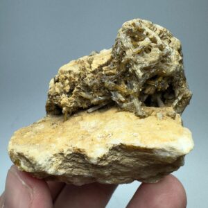 102g Natural Rare Childrenite Crystals with Mica on Feldspar Matrix from Nuristan Afghanistan