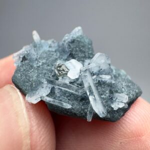 7 Carat Vrobyevite Beryl (Rostrite)  Crystal With riebeckite & Tourmaline   From Badakhshan Afghanistan