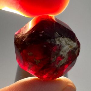 71 Ct Natural Rhodolite Garnet Crystal from Afghanistan