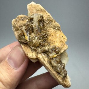 104 G Natural Childrenite-Eosphorite Crystals Cluster On Feldspar @ Zagi Pakistan