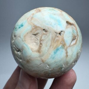 185 Gram Natural Unique Polished Aragonite, Smithsonite Sphere From Helmand Afghanistan