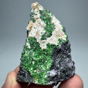 96 Gram Green Uvarovite Garnet Tiny Crystals Cluster on matrix Specimen From Afghanistan