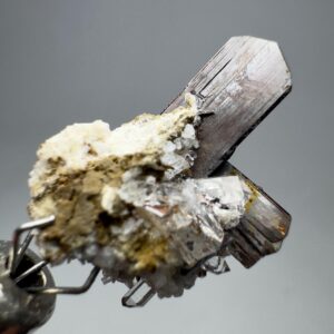 7.80 Ct Natural brookite crystals With Quartz Crystal On Matrix, Rare Collector Stone, Pakistan