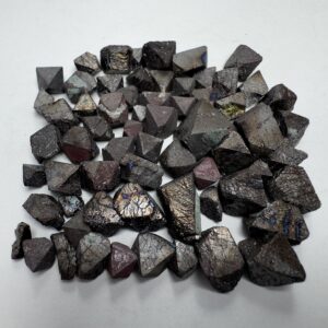 36 Gram Fire Magnetite Crystals Lot Rare Natural Metallic Collector Display Specimens from Pakistan