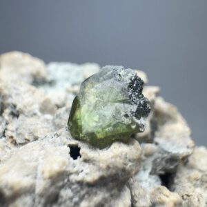 73 Gram Green Sphene Crystals With Epidote on Matrix  - Pakistan