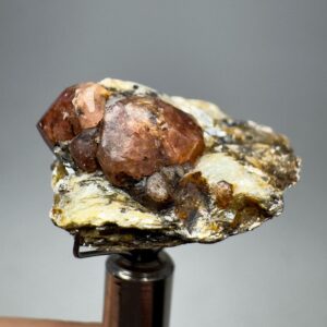 42 Carat NATURAL GARNET Crystals On Mica Matrix From Noorstan Afg