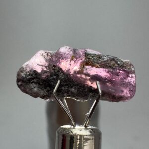 13 Ct Natural Fluorescent Pink Sapphire Crystal From Badakhshan Afghanistan – Rare Collector Mineral Gemstone