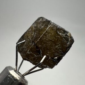 12.60 Carat Full Terminated Yellow Dravite Tourmaline Fluorescent Crystal With Mica From Badakhshan Afghanistan