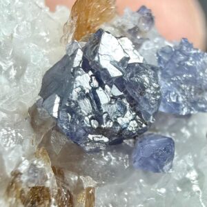 83 Carat Blue Spinel Crystal Specimen With Fluorescent Phlogopite & Willemite From Pakistan