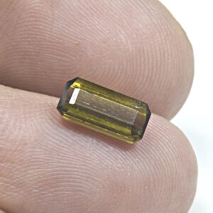 1.40 Carat Faceted Epidote Gemstone from Pakistan – Rare Collector Cut Stone