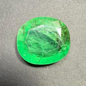 8.1 Carat Faceted Green Emerald Cut Gemstone From Chitral Pakistan