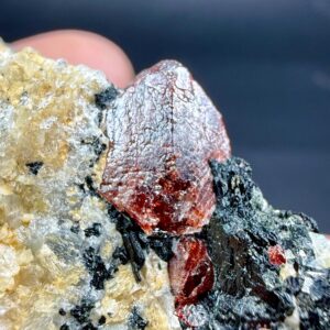 434 Carat Fluorescent Zircon Crystal Specimen On Fluorescent Calcite From Pakistan