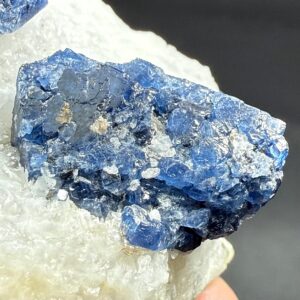 157 Gram Blue Spinel Crystal Specimen With Clinohumite,  Mica & Hyalite From Skardu Pakistan