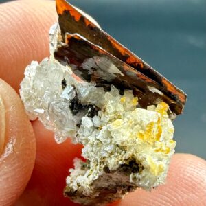 Brookite Crystals With Quartz Crystal Specimen Pakistan